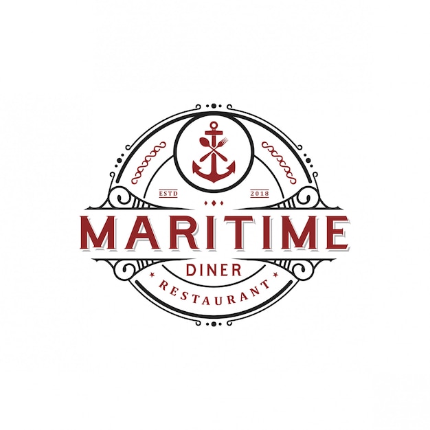 maritime cafe logo design