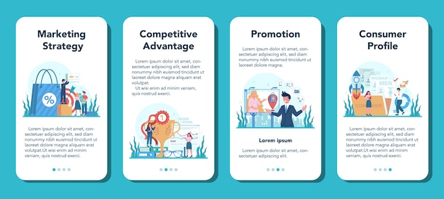 Marketer mobile application banner set