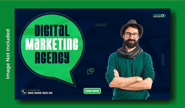 Marketing ads promotional web banner template design