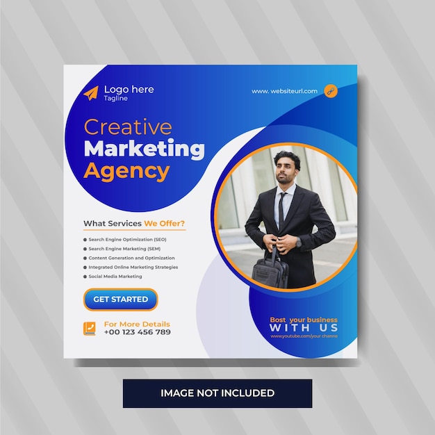 Marketing Agency Bannner Design For Social Advertisement