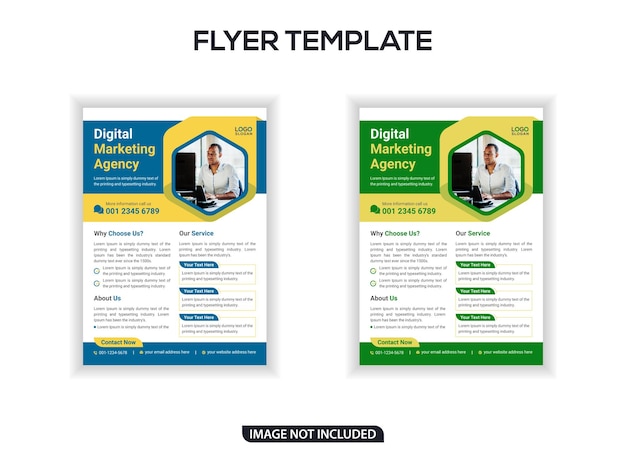 Marketing agency flyer template