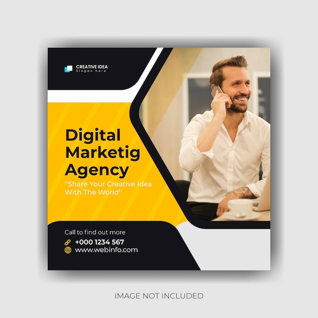 Marketing Agency Social Media Banner Template Premium Pector