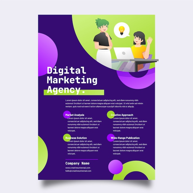 Marketing agency template design