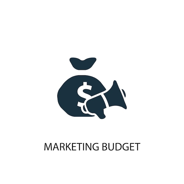 Marketing budget icon Simple element illustration marketing budget concept symbol design Can be used for web and mobile