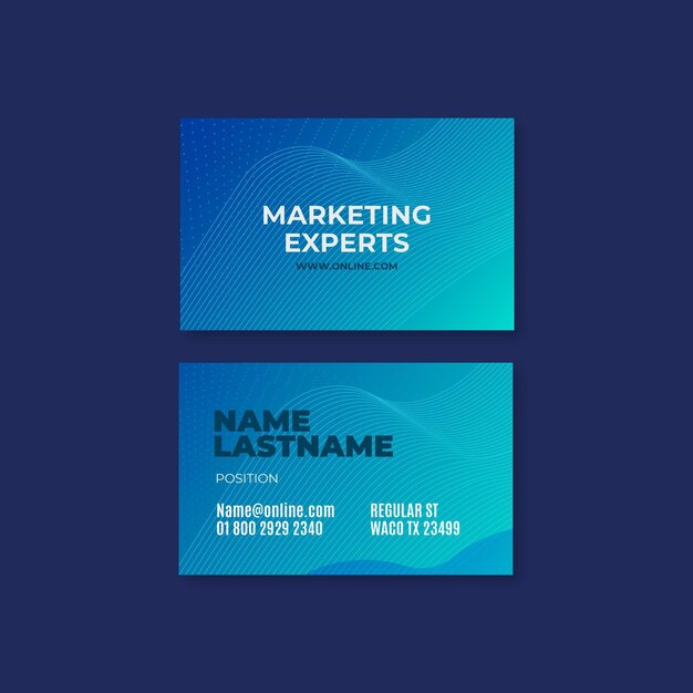 Vector marketing business double-sided business card