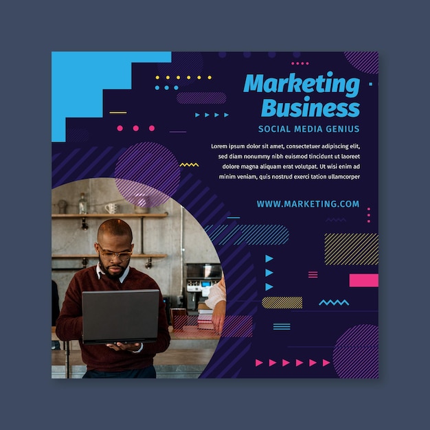 Marketing business flyer template