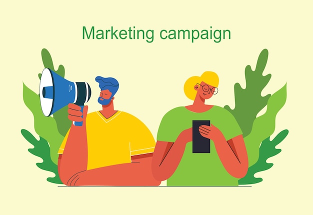 Marketing campaign concept illustration