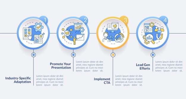 Marketing case study circle infographic template