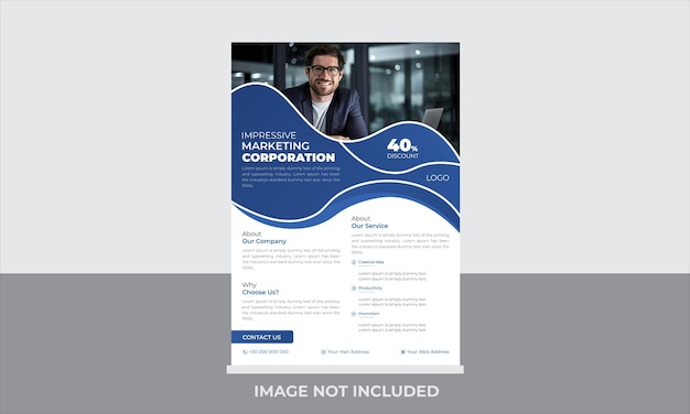 Marketing corporation Flyer Design template