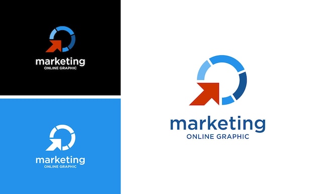 marketing data logo online graphic vector idea