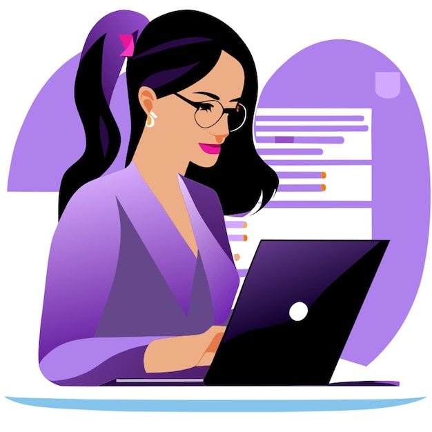 marketing digital women vector illustration