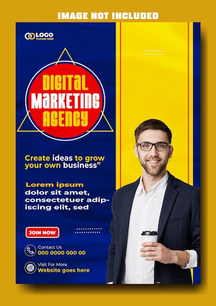 Marketing flyer template design