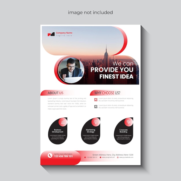 Marketing flyer template Premium Vector