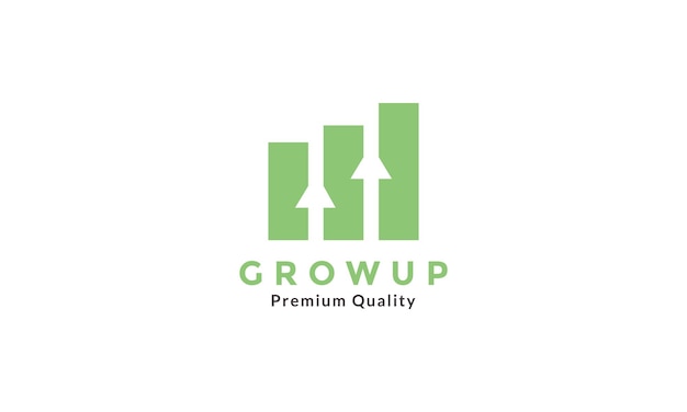 Marketing grow up simple logo symbol vector icon graphic design