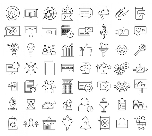 Marketing icons set