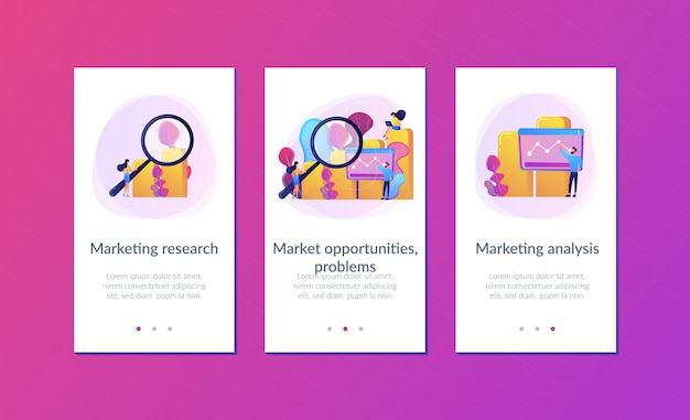 Marketing research app interface template