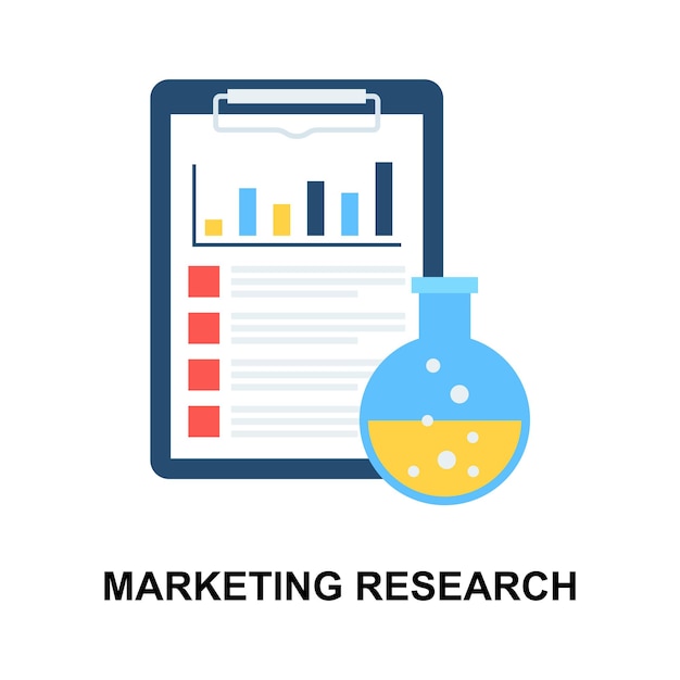 Marketing research conceptual vector design business infographics icon