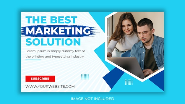 Marketing solution youtube thumbnail or web banner design