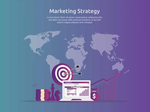 Marketing strategy and business analysis audit with charts