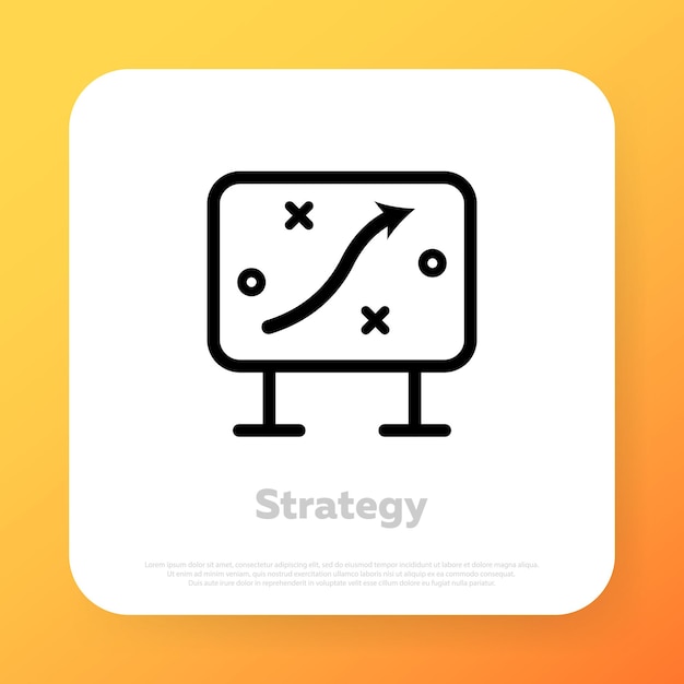 Marketing strategy icon. Business concept. Vector line icon for Business and Advertising