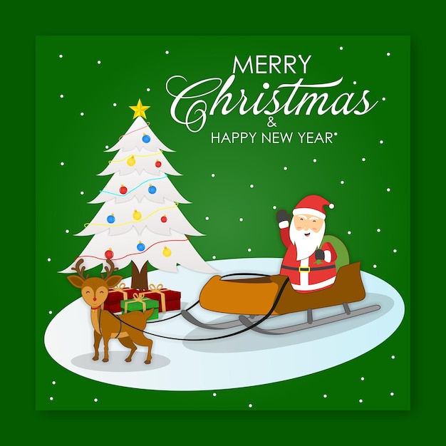 MARRY CHRISTMAS CARD AND FEED IG TAMPLATE DESIGN