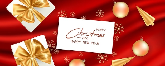 Marry Christmas and Happy New Year card