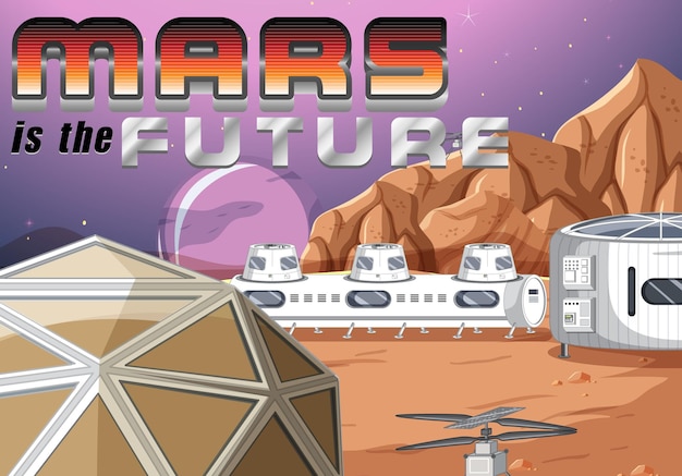 Mars is the future poster design