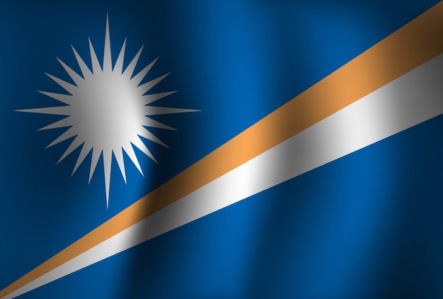 Marshall Islands Flag Background Waving 3D National Banner Wallpaper