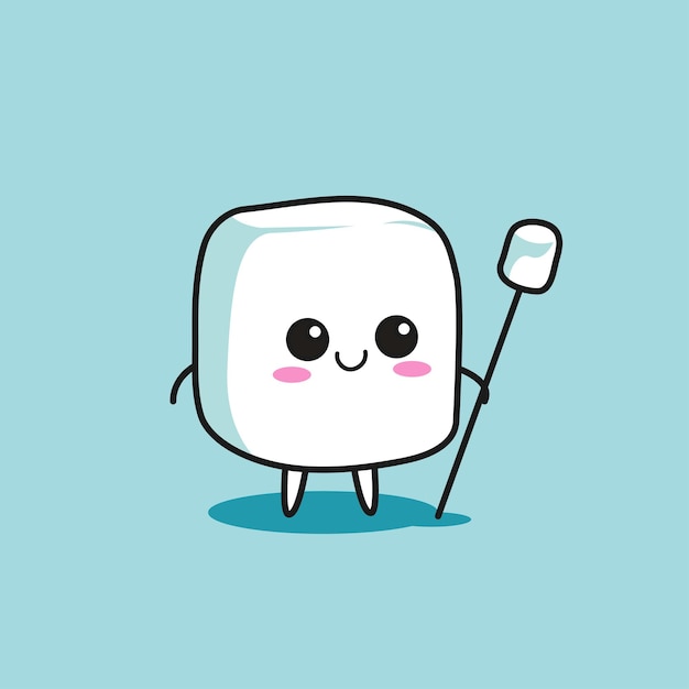 Marshmallow cartoon marshmallow character design