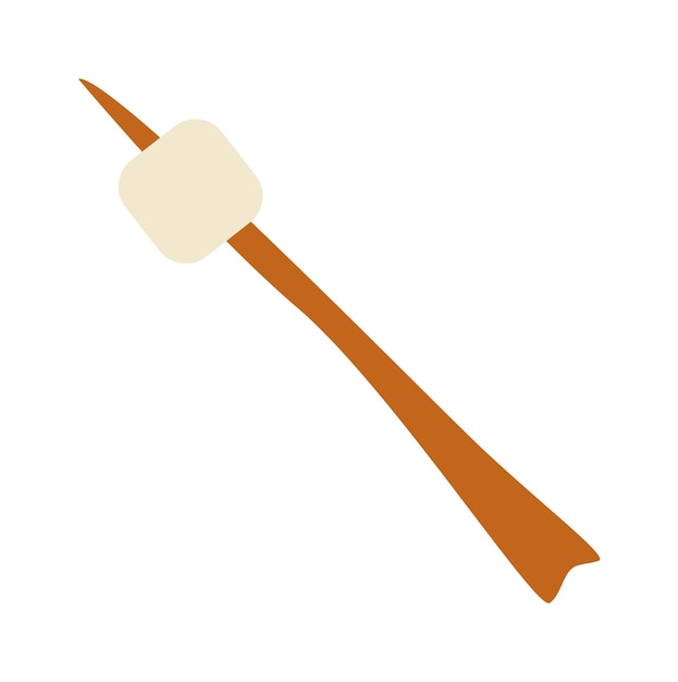 Marshmallow on a stick icon Vector illustration