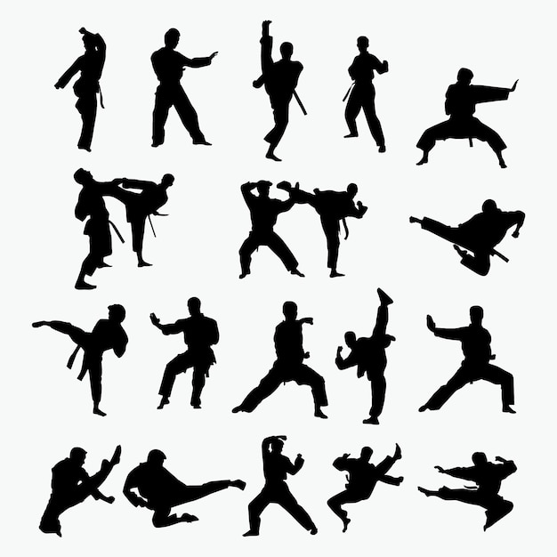 Martial Art Silhouettes