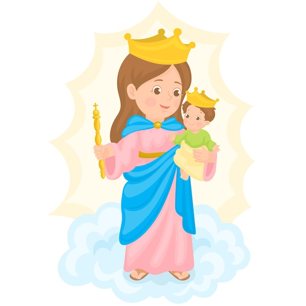 Mary Help of Christians Holy Mary with baby Jesus in arms