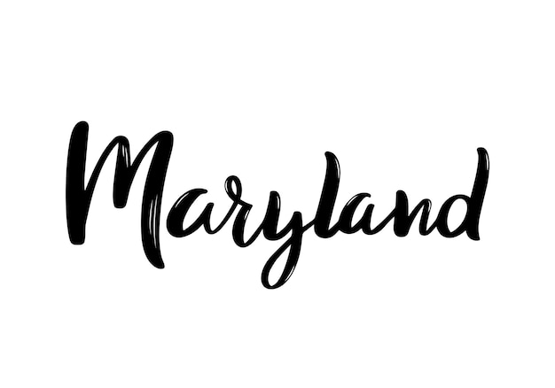 Maryland MD Lettering.