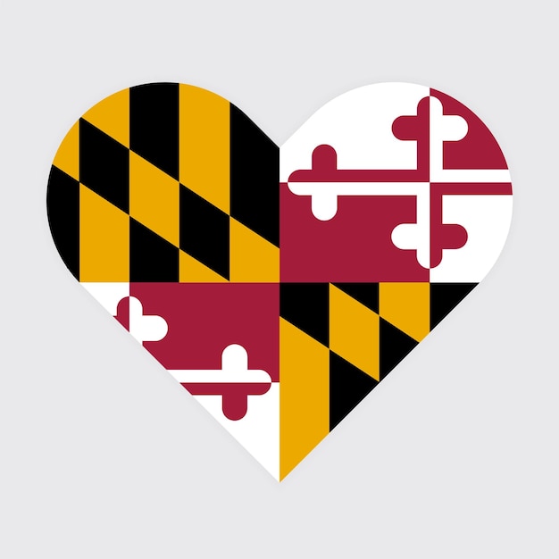 Maryland State Heart Flag