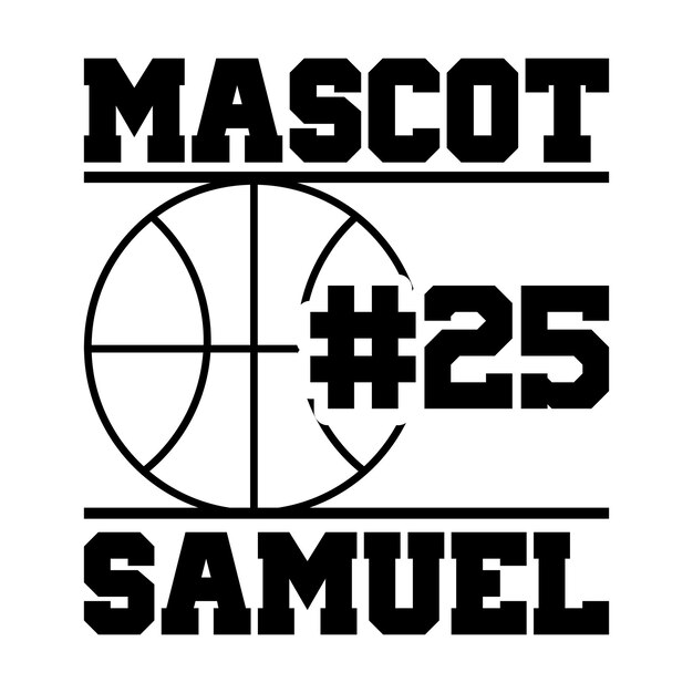 Mascot 25 Samuel typography Vector graphic TShirt