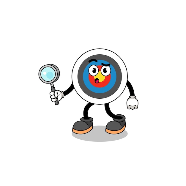 Mascot of archery target searching character design