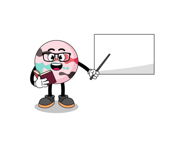 Mascot cartoon of bath bomb teacher character design