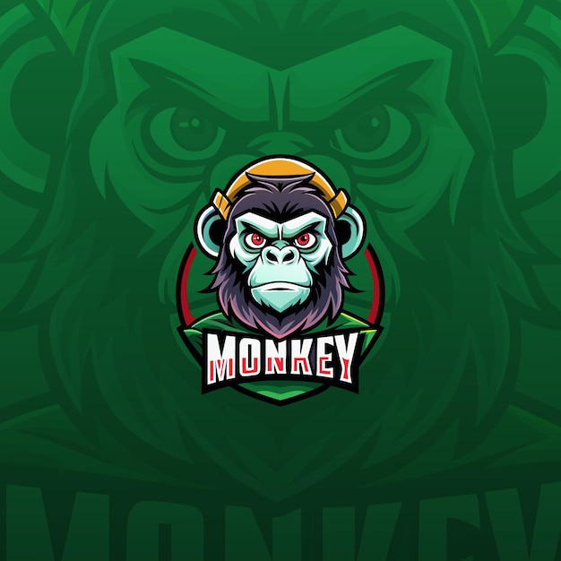 mascot gaming logo for monkey