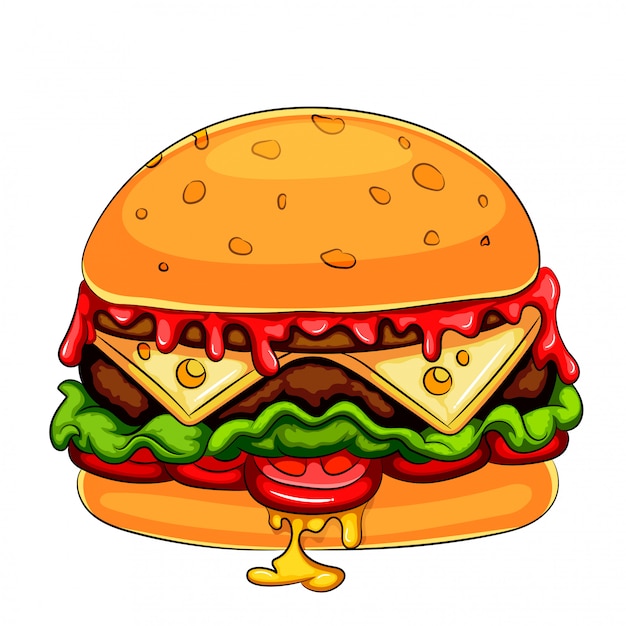 A mascot Hamburger Cheeseburger Cartoon Character