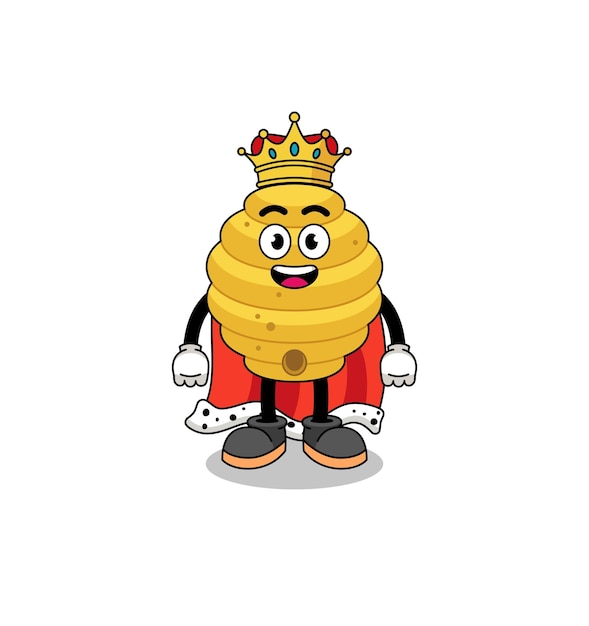 Mascot Illustration of bee hive king