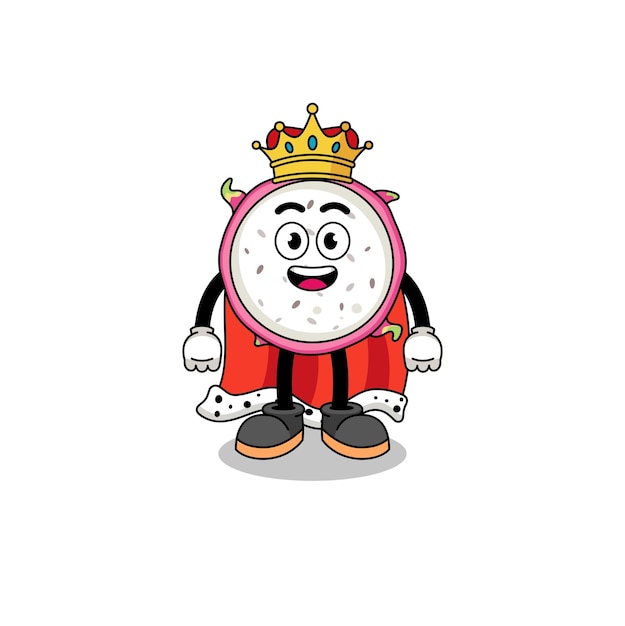 Mascot Illustration of dragon fruit king