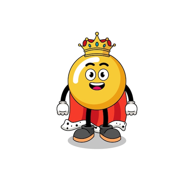 Vector mascot illustration of egg yolk king