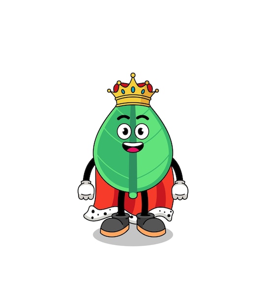 Mascot Illustration of leaf king