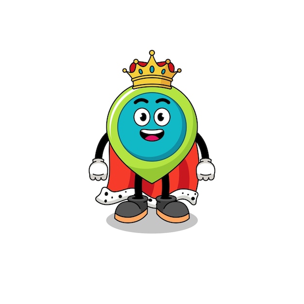 Mascot Illustration of location symbol king