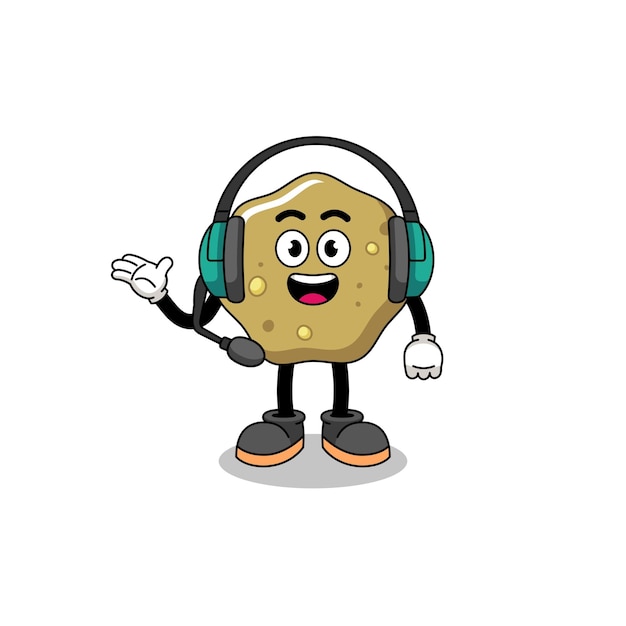 Mascot Illustration of loose stools as a customer services