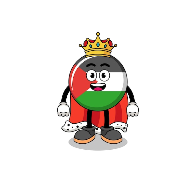 Mascot Illustration of palestine flag king