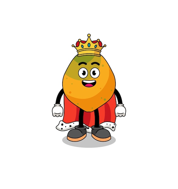 Mascot Illustration of papaya fruit king character design