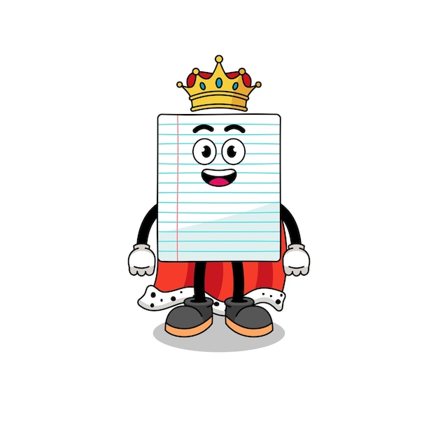 Mascot Illustration of paper king