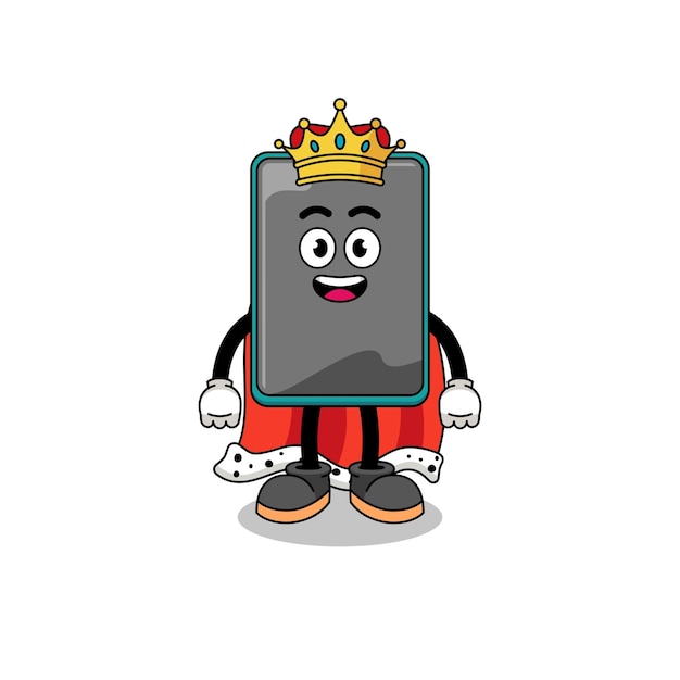 Mascot Illustration of smartphone king