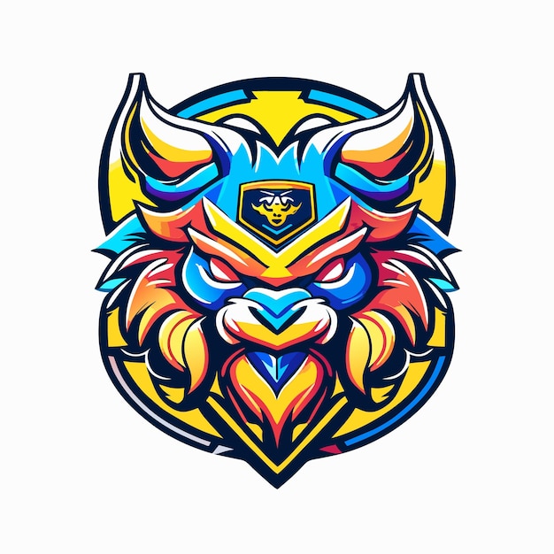 Mascot logo for sports and esports vintage vector template